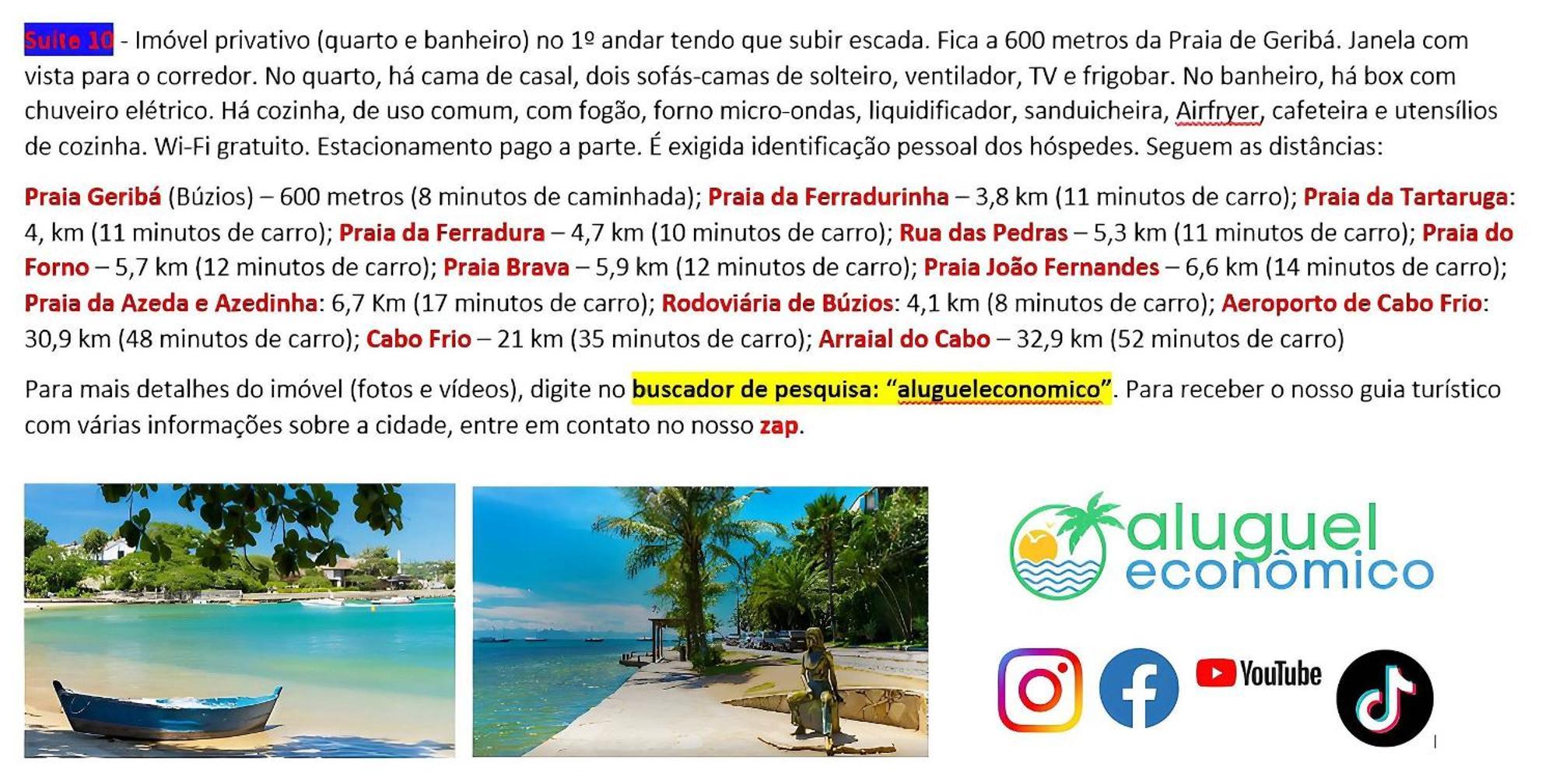 Buzios - Geriba - Suites - Aluguel Economico Luaran gambar