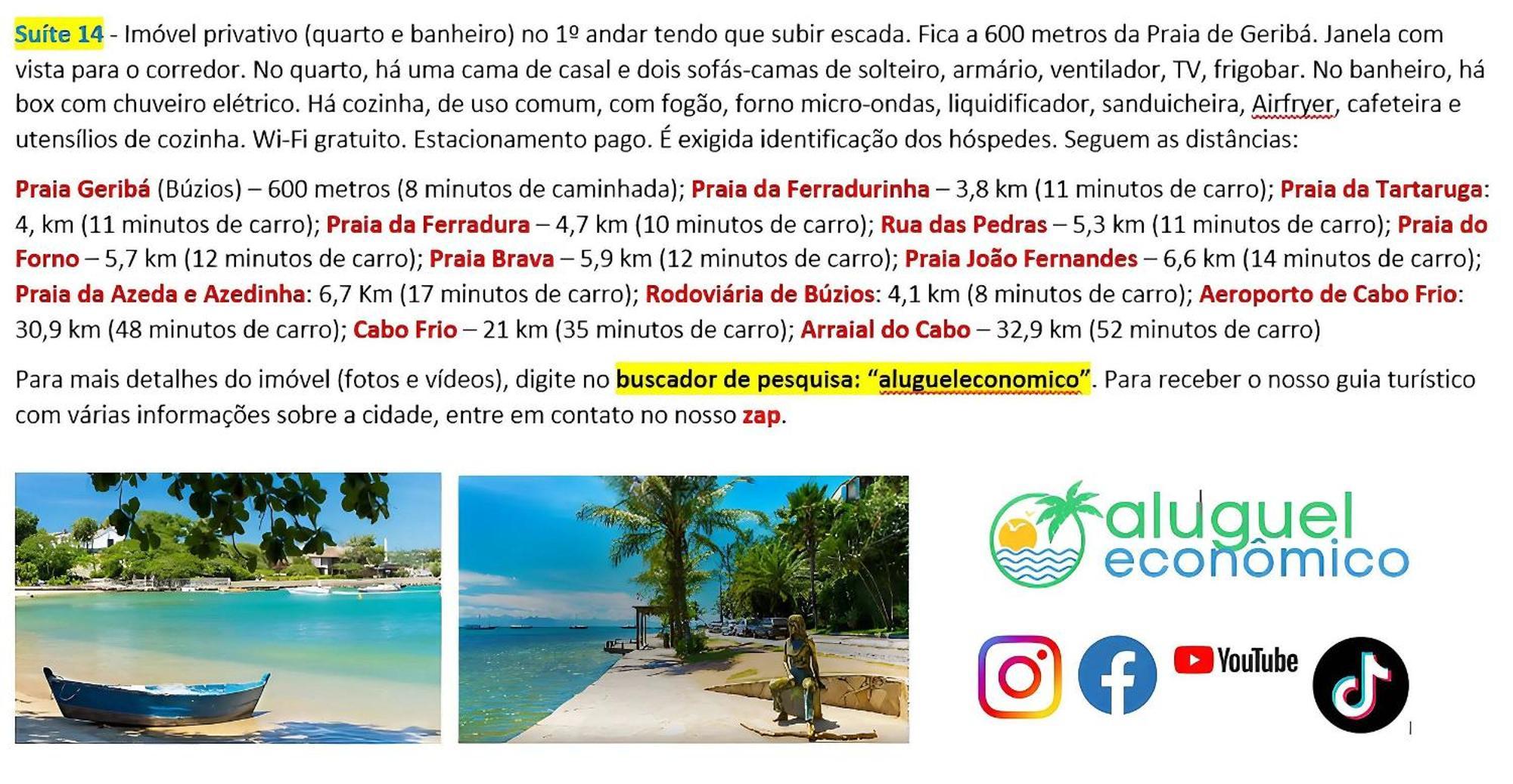 Buzios - Geriba - Suites - Aluguel Economico Luaran gambar