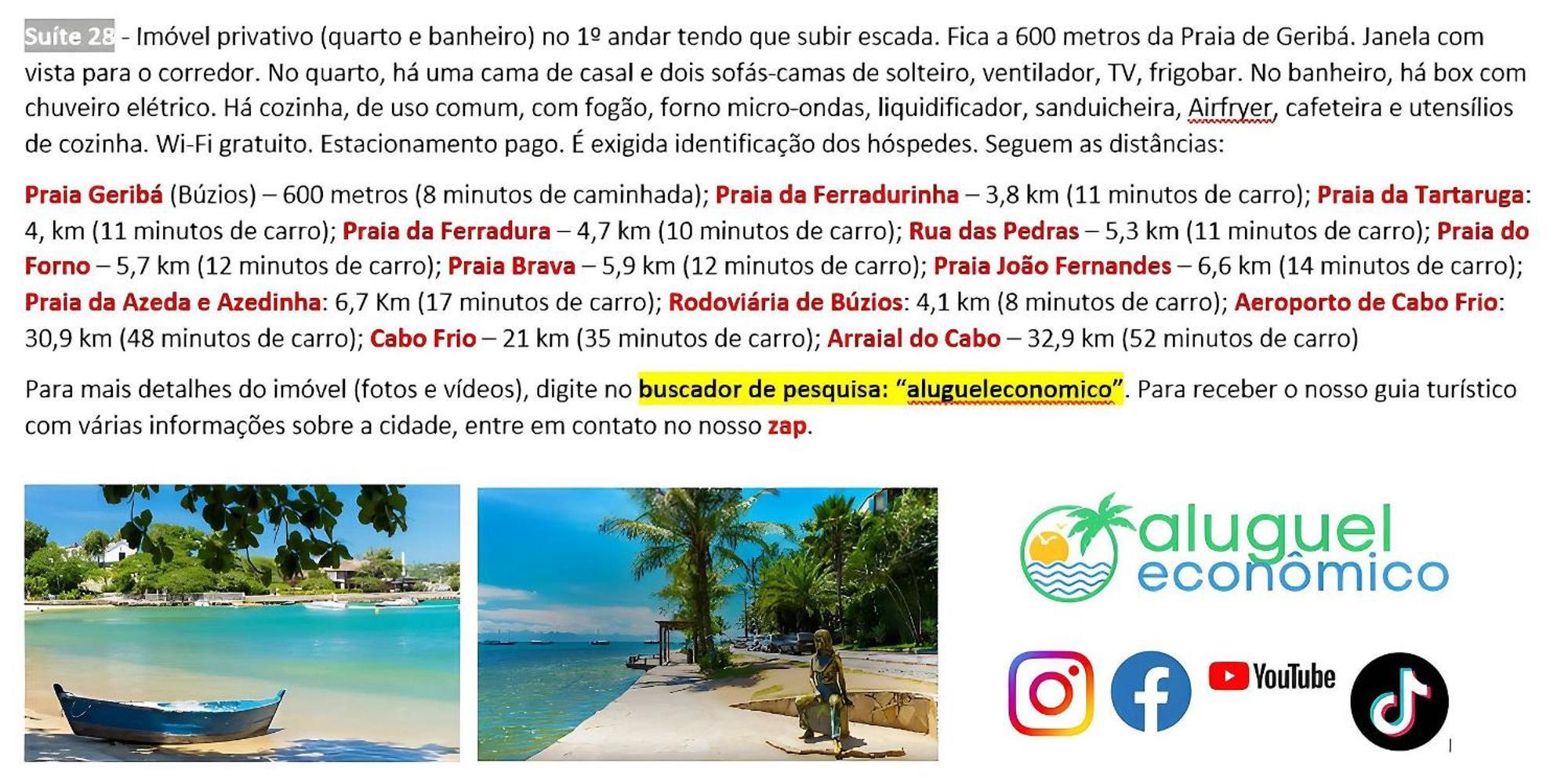 Buzios - Geriba - Suites - Aluguel Economico Luaran gambar