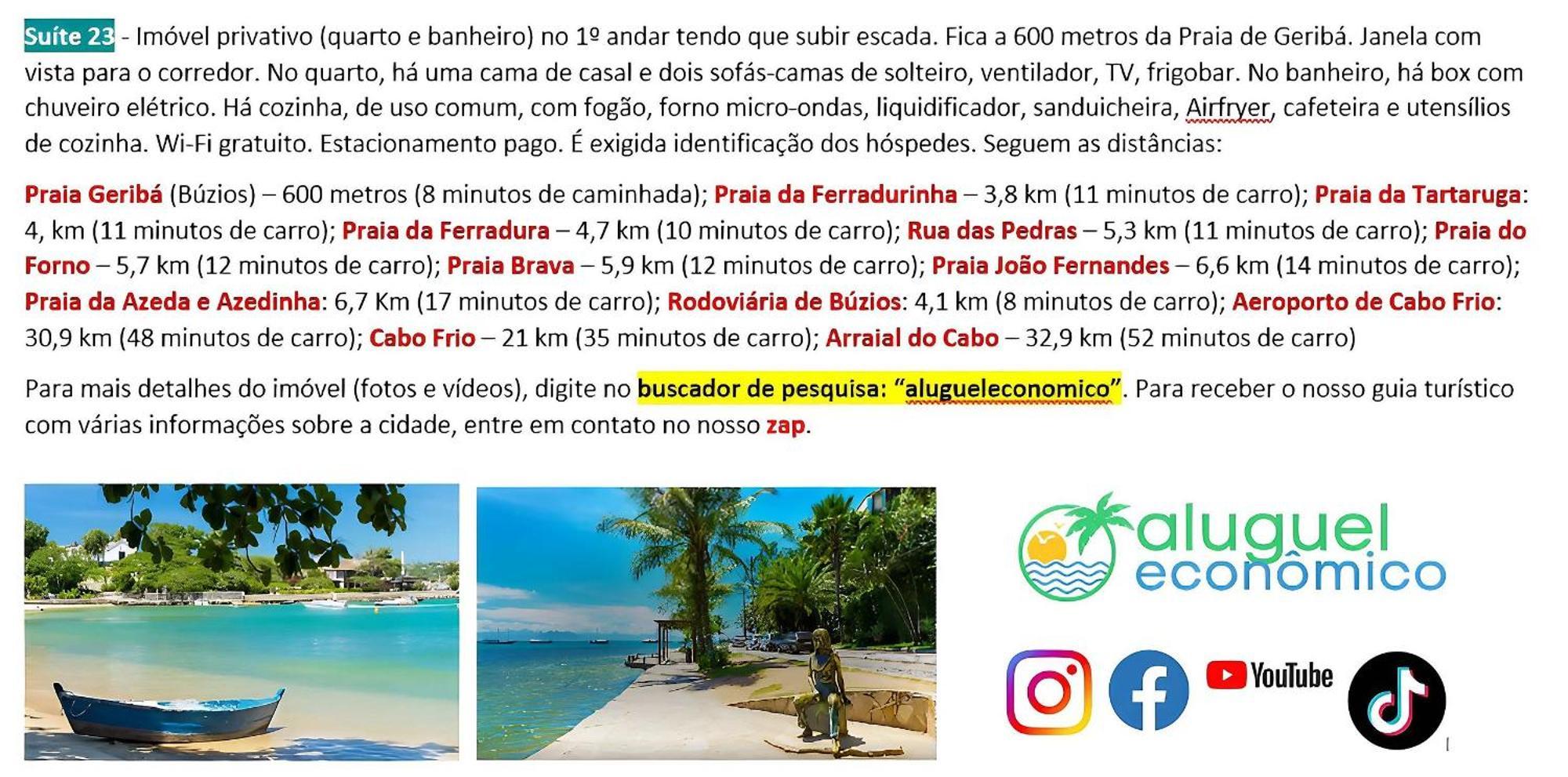 Buzios - Geriba - Suites - Aluguel Economico Luaran gambar