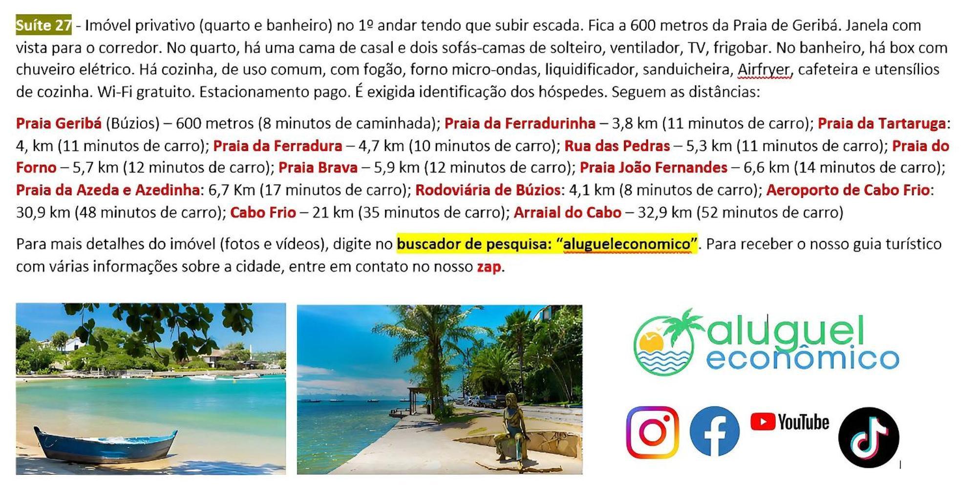 Buzios - Geriba - Suites - Aluguel Economico Luaran gambar