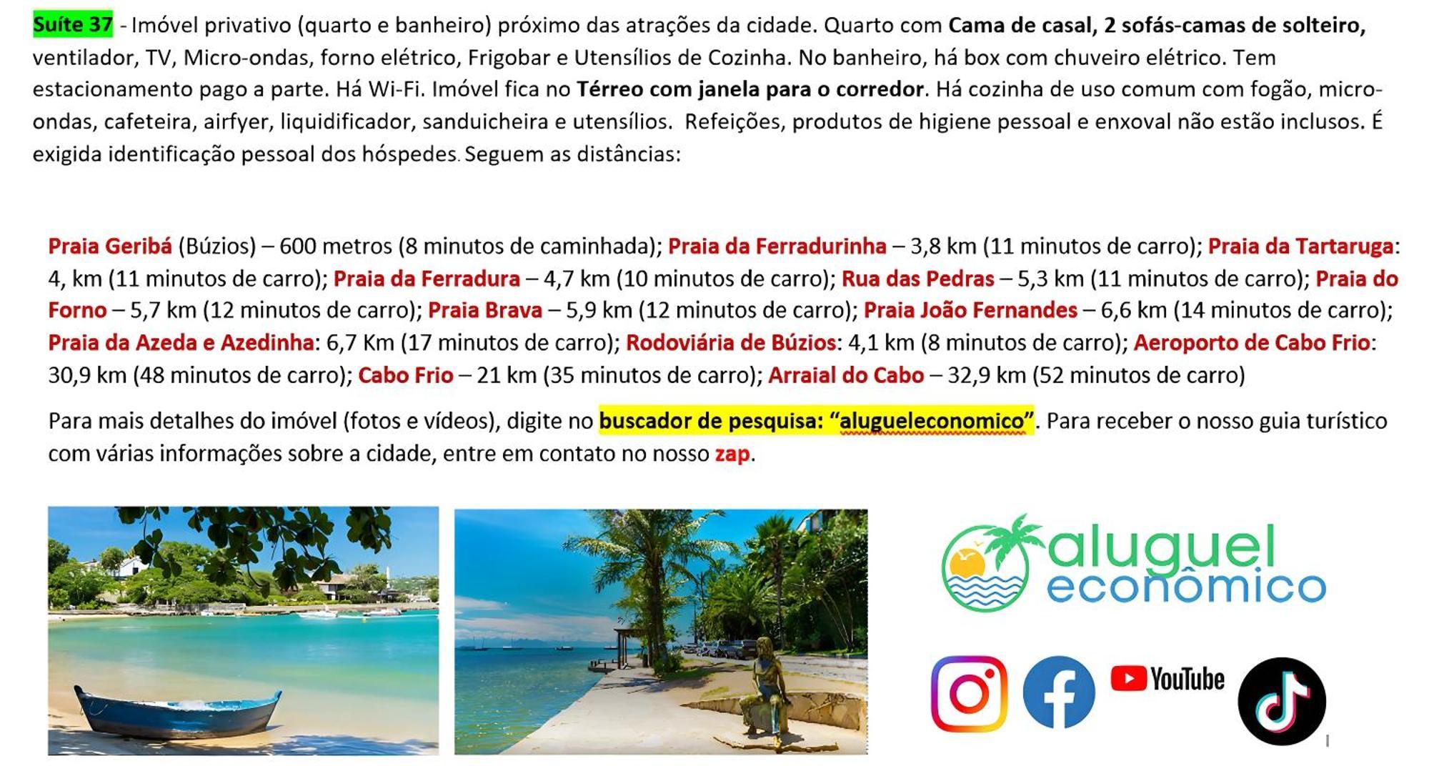 Buzios - Geriba - Suites - Aluguel Economico Luaran gambar